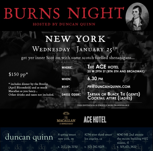 Duncan Quinn- Burns Night NYC 2012